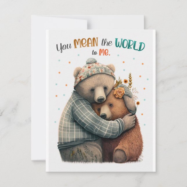Sweet Bear Hug Card for Someone Special (Front)