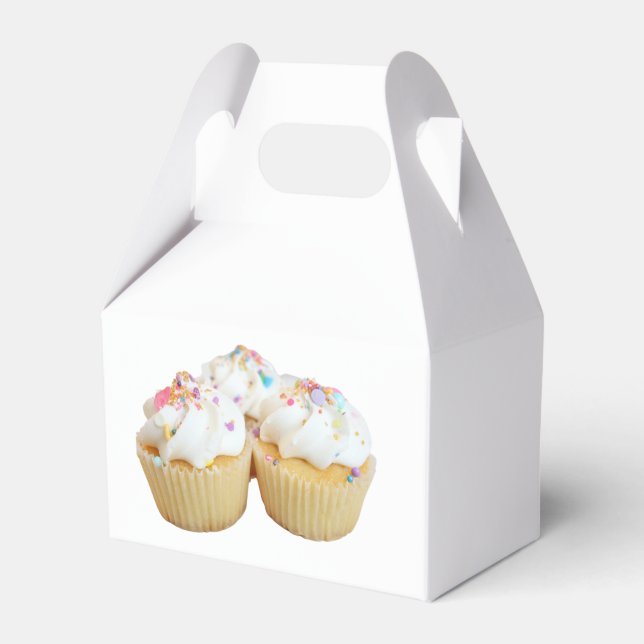 Sweet Beautiful Cupcakes Favor Box (Front Side)