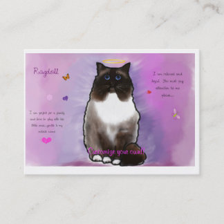 Sweet Beautiful Ragdoll Business Card