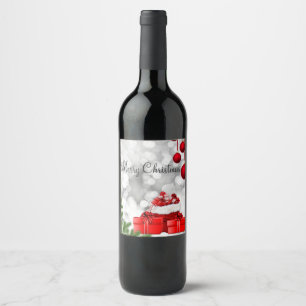 Sweet Beautiful Sparkly, Christmas Tree Wine La Label
