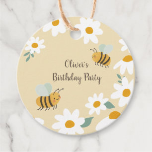 Sweet Bee Birthday Favour Tags