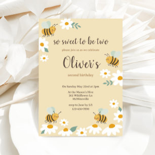 Sweet Bee Birthday Invitation