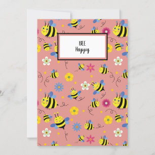Sweet Bee Blossom Garden Holiday Card