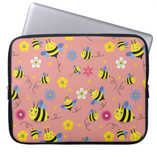 Sweet Bee Blossom Garden Laptop Sleeve