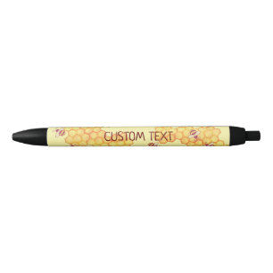 Sweet Bee Honeycomb Black Ink Pen