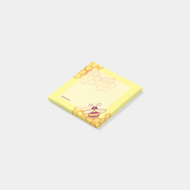 Sweet Bee Honeycomb Custom  Post-it Notes (Angled)