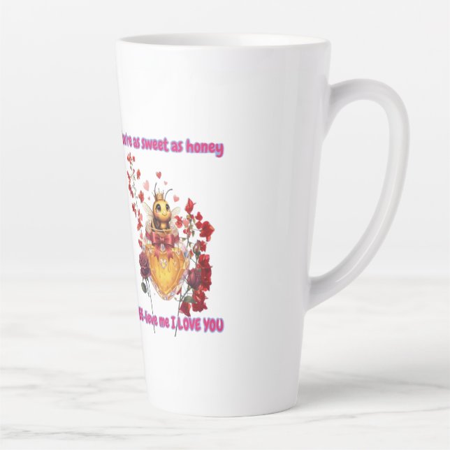 Sweet BEE mine-BEE lieve me i love you Latte Mug (Right)