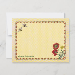 Sweet Bee Personalized Note Cards