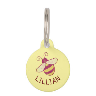 Sweet Bee Personalized Pet Tag For Dogs And Cats