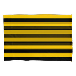 Sweet Bee Yellow and Black Striped Pillowcase