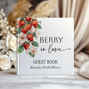 Sweet Berry in Love Strawberry Bridal Shower Guest Book