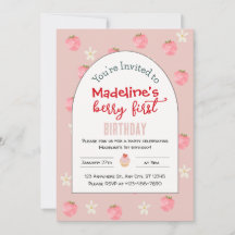 Sweet Berry Invitation d'anniversaire