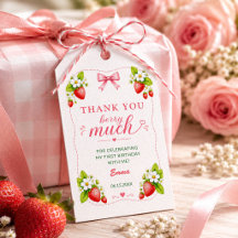 Sweet Berry's First Birthday Thank You Favour
