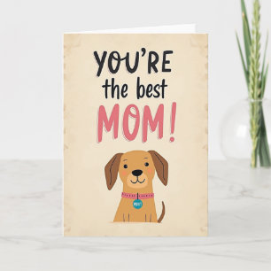 Sweet Best Mom Dog Art Card