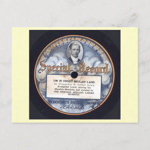Sweet Beulah Land, Chicago Record Label Postcard