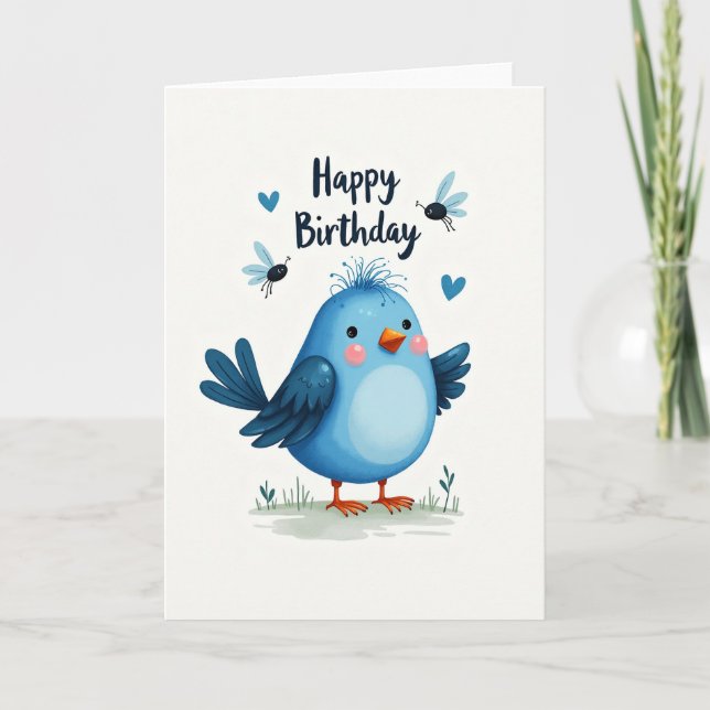 Sweet Bird Illustration Card (Front)