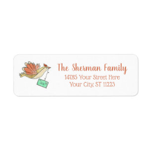 Sweet Bird Return Address Label