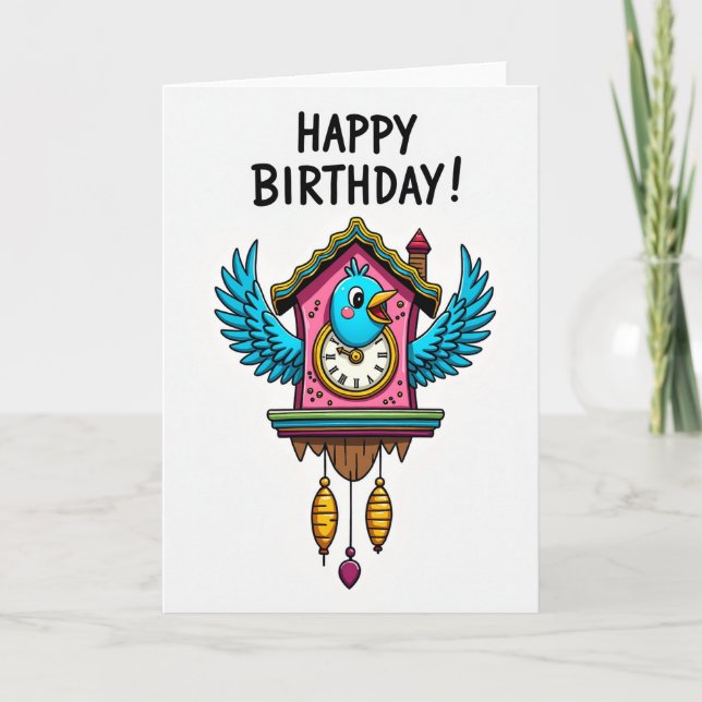 Sweet Birdhouse Birthday Card (Front)
