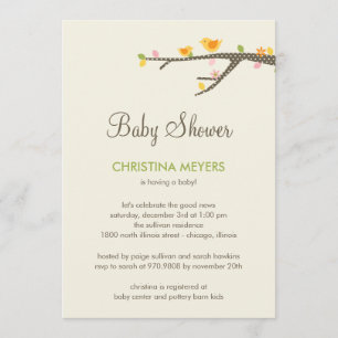 Sweet Birdies Baby Shower Invitation