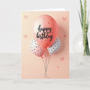 Sweet Birthday Blush Balloon Card