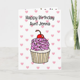 Sweet Birthday Card for Her Birthday CupCake