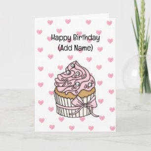 Sweet Birthday Card for Her Birthday CupCake