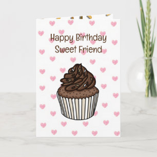 Sweet Birthday Card for Her Birthday CupCake