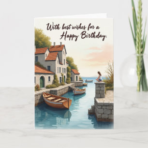 Sweet Birthday Coastal Village Card