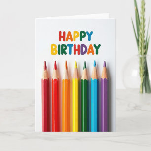 Sweet Birthday Colour Pencil Card