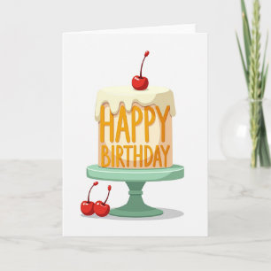 Sweet Birthday Drip Cake Card