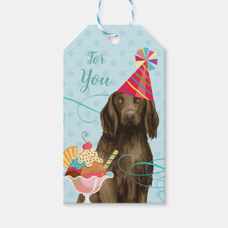 Sweet Birthday Flat-Coated Retriever Gift Tags