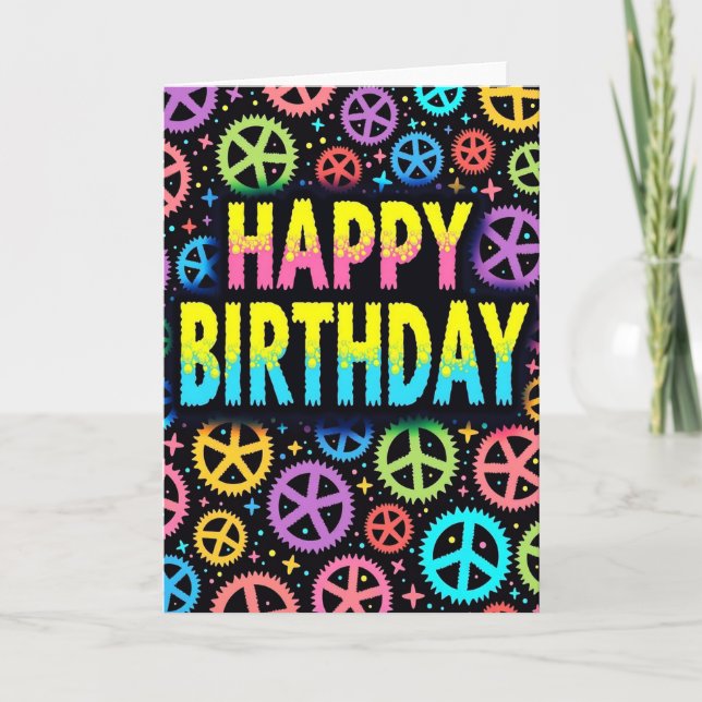 Sweet Birthday Glow Effect Card (Front)