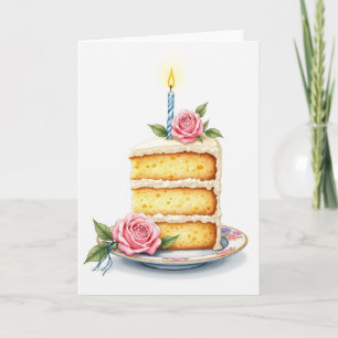 Sweet Birthday Layered Cake Card