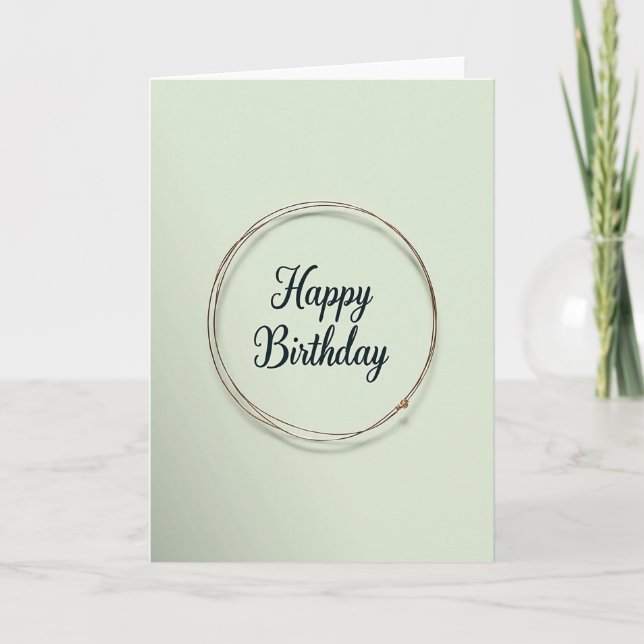 Sweet Birthday Metallic Ring Card (Front)