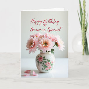 Sweet Birthday Pink Daisy Card