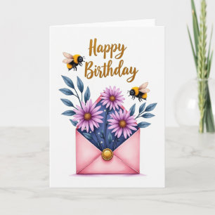 Sweet Birthday Pink Envelope Card