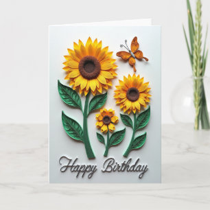 Sweet Birthday Quilled Floral Card