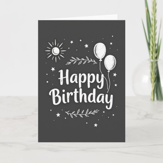 Sweet Birthday Slate Art Card (Front)