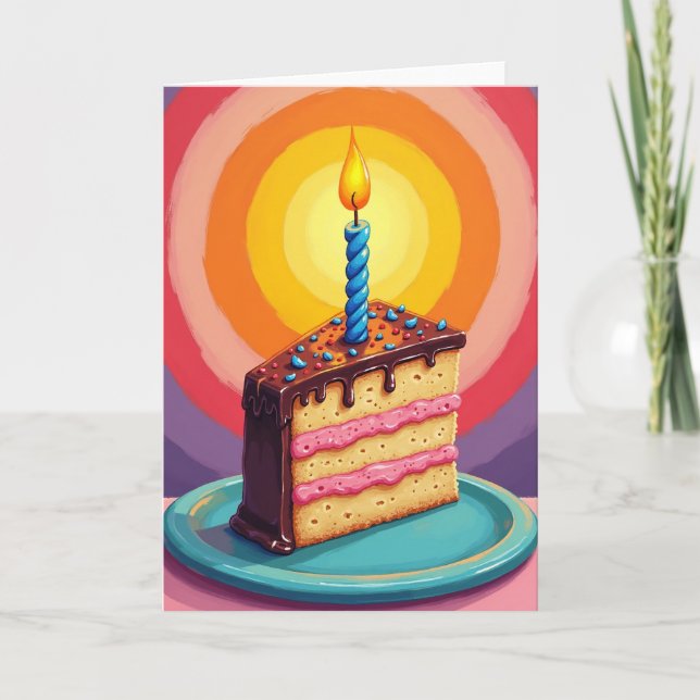 Sweet Birthday Sprinkle Cake Card (Front)