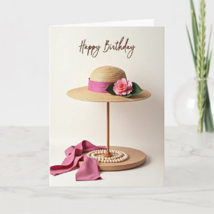 Sweet Birthday Straw Hat Card