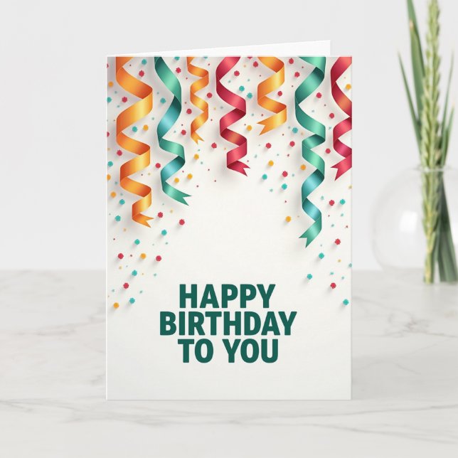 Sweet Birthday Streamers Card (Front)