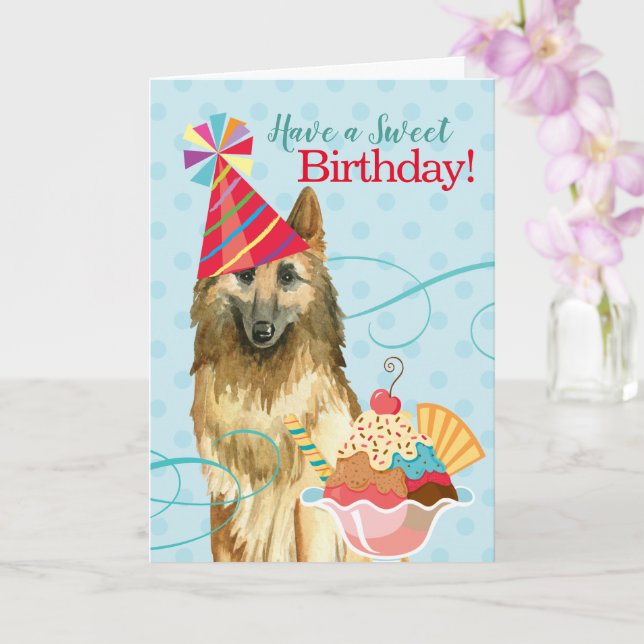 Sweet Birthday Tervuren Card (Orchid)