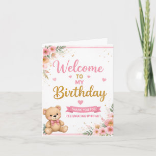 Sweet Birthday Thank You Card with Teddy Bear card