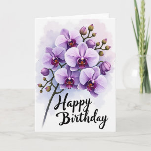 Sweet Birthday Violet Blossom Card