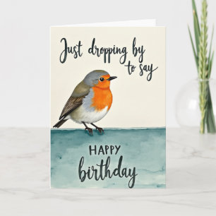 Sweet Birthday Watercolor Bird Card