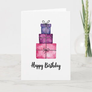 Sweet Birthday Watercolor Gifts Card