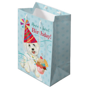Sweet Birthday Westie Medium Cadeau Sac