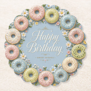 Sweet Birthday Wishes Paper Coaster
