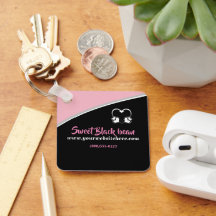 Sweet Black Bean Promotional Business Keychain