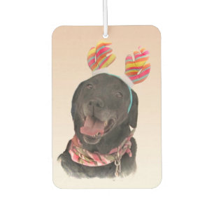 Sweet Black Labrador Retriever Dog Air Freshener
